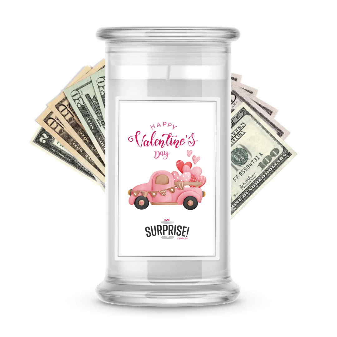 Happy Valentine's Day | Valentine's Day Surprise Cash Candles