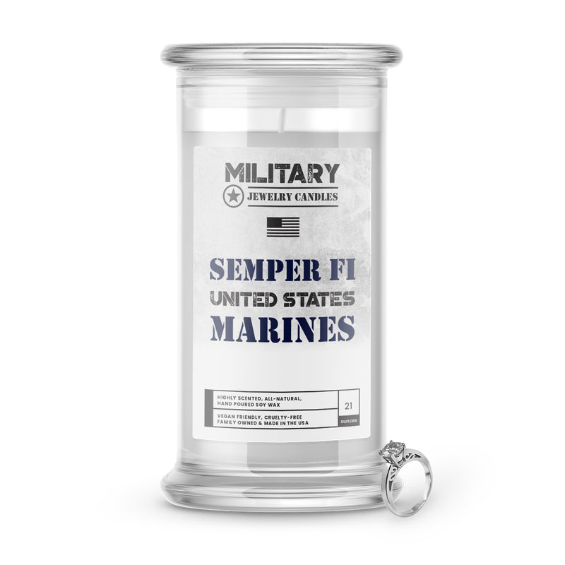 SEMPER FI UNITED STATES MARINES | Military Jewelry Candles