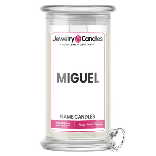 MIGUEL Name Jewelry Candles