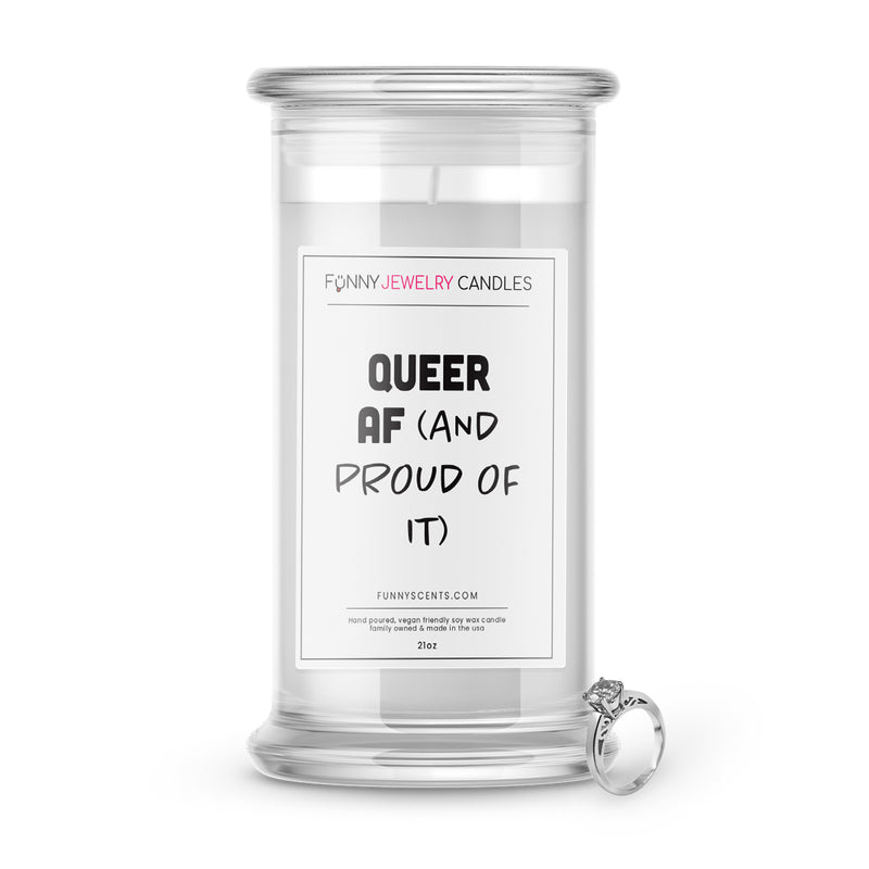 Queen AF ( and proud of it) Jewelry Funny Candles