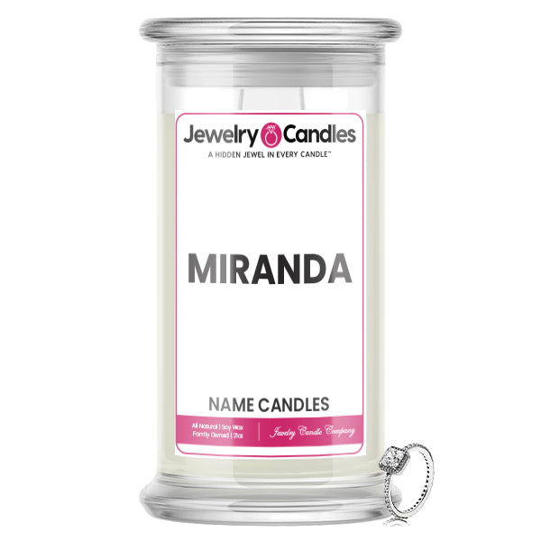 MIRANDA Name Jewelry Candles