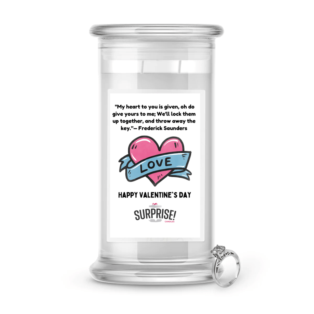 Happy Valentine's Day | Valentine's Day Surprise Jewelry Candles