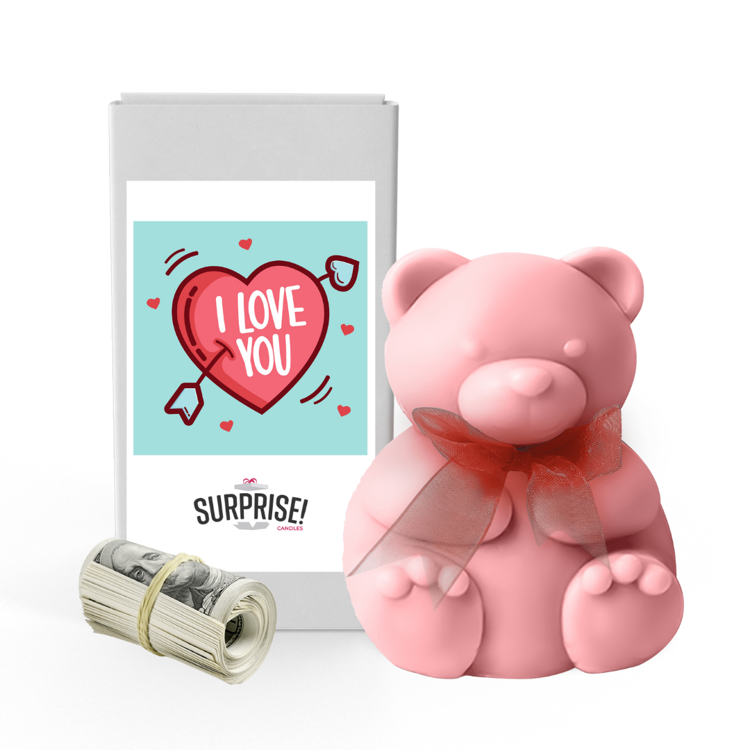 I Love You | Valentines Day Surprise Cash Money Bear Wax Melts