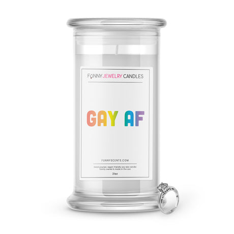 gay af jewelry funny candle