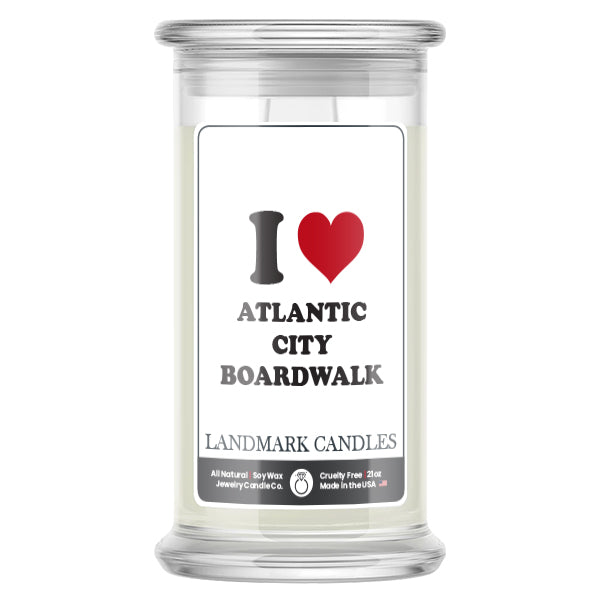 I Love ATLANTIC CITY BOARDWALK Landmark Candles