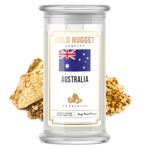 Australia Countries Gold Nugget Candles