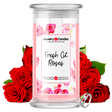 fresh cut roses jewelry candle