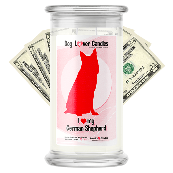 German Shepherd Dog Lover Cash Candle