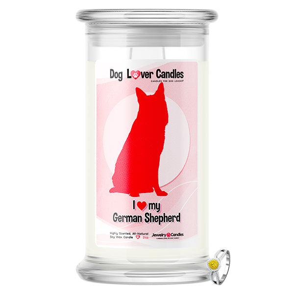 German Shepherd Dog Lover Jewelry Candle