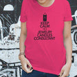 Black On Hot Pink Keep Calm Short-Sleeve Shirt - Jewelry Clothing-Jewelry Apparel-The Official Website of Jewelry Candles - Find Jewelry In Candles!