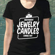 White On Black Short-Sleeve Shirt - Jewelry Clothing-Jewelry Apparel-The Official Website of Jewelry Candles - Find Jewelry In Candles!