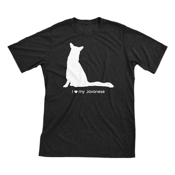 I Love My Javanese | Must Love Cats® White On Black Short Sleeve T-Shirt-Must Love Cats® T-Shirts-The Official Website of Jewelry Candles - Find Jewelry In Candles!