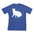 I Love My Manx | Must Love Cats® White On Heathered Royal Blue Short Sleeve T-Shirt-Must Love Cats® T-Shirts-The Official Website of Jewelry Candles - Find Jewelry In Candles!