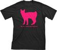 I Love My Japanese Bobtail | Must Love Cats® Hot Pink On Black Short Sleeve T-Shirt-Must Love Cats® T-Shirts-The Official Website of Jewelry Candles - Find Jewelry In Candles!