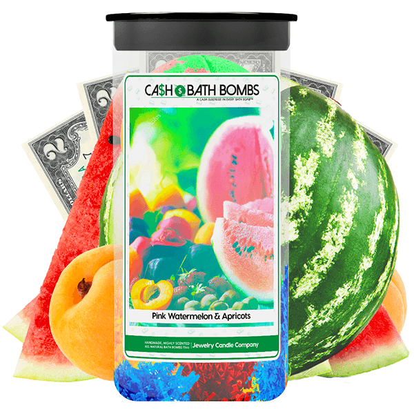 Pink Watermelon & Apricots Cash Bath Bombs Twin Pack