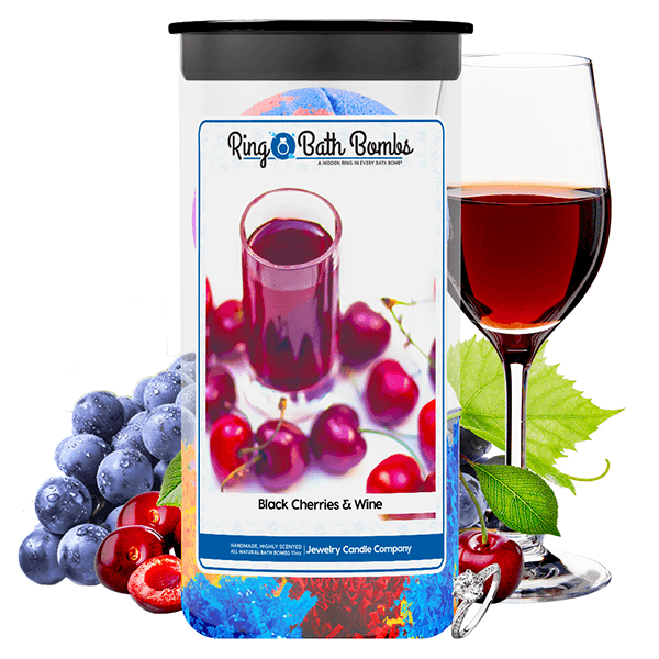 Black Cherries & Wine Ring Bath Bombs Twin Pack