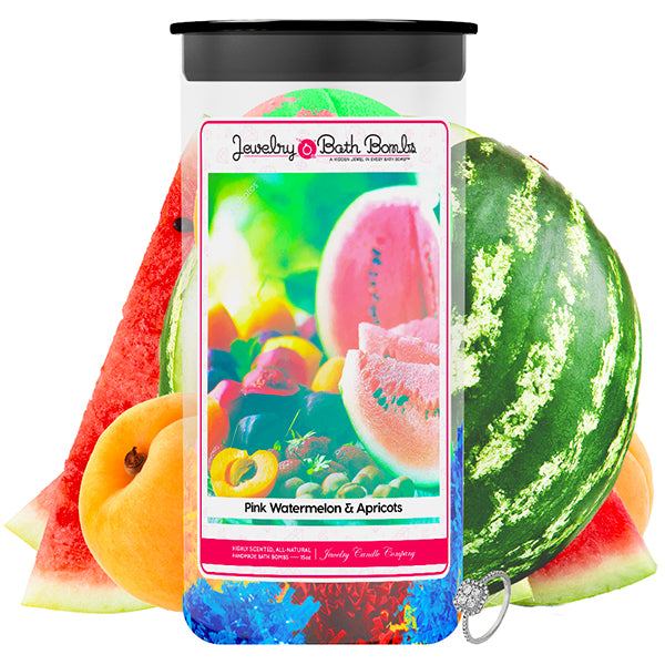 Pink Watermelon & Apricots Jewelry Bath Bombs Twin Pack