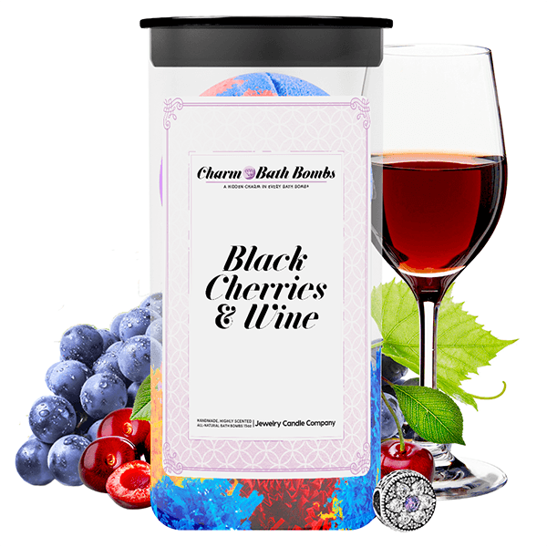 Black Cherries & Wine Charm Bath Bombs Twin Pack