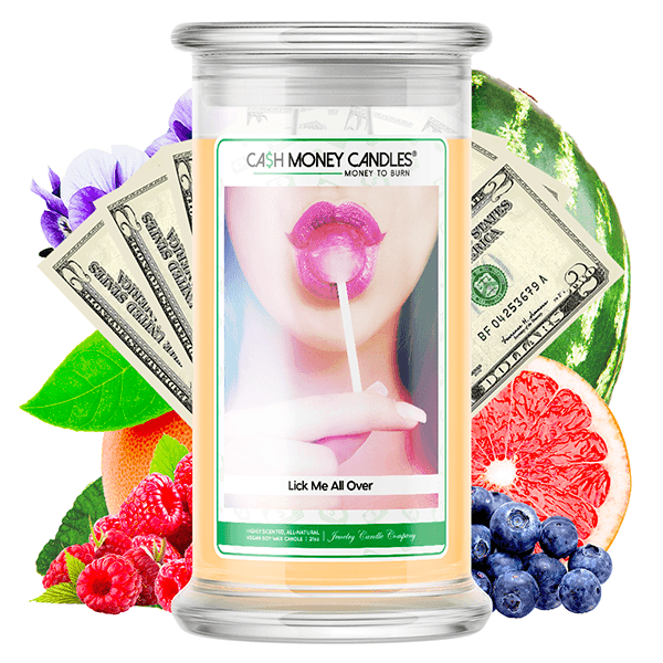 Lick Me All Over Cash Money Candle