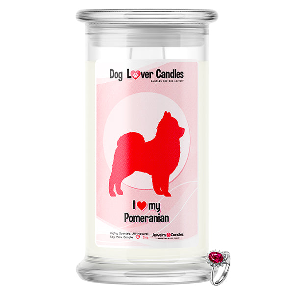 Pomeranian Dog Lover Jewelry Candle