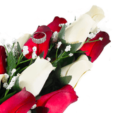 Cream & Red Bouquet | Jewelry Roses®-Jewelry Roses®-The Official Website of Jewelry Candles - Find Jewelry In Candles!