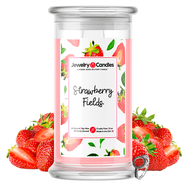 strawberry fields jewelry candle