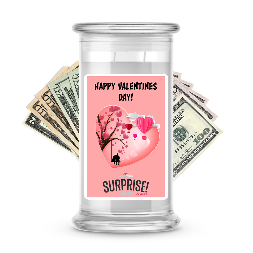 Happy Valentine's Day | Valentine's Day Surprise Cash Candles