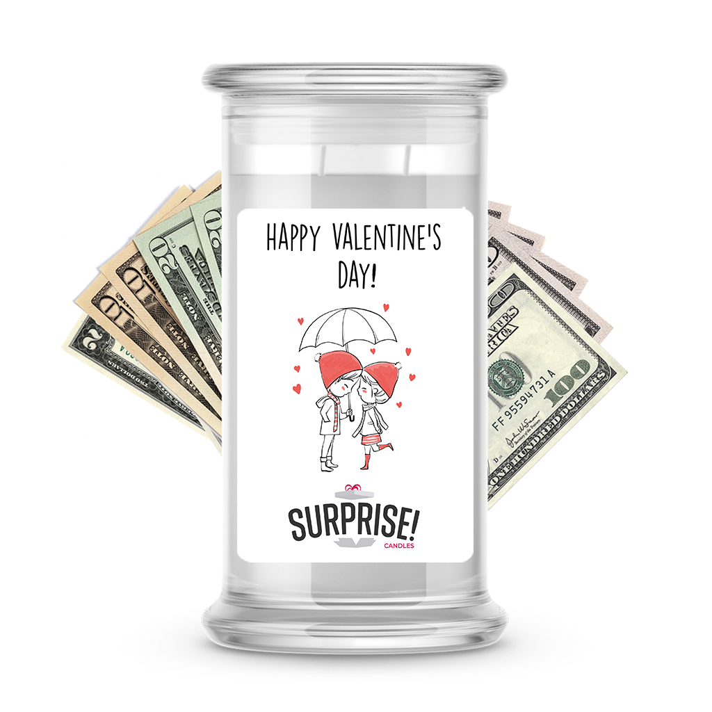 Happy Valentine's Day | Valentine's Day Surprise Cash Candles