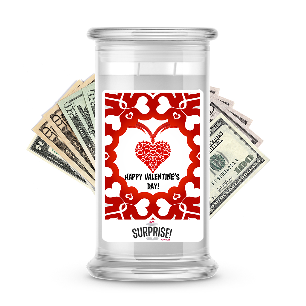 Happy Valentine's Day | Valentine's Day Surprise Cash Candles