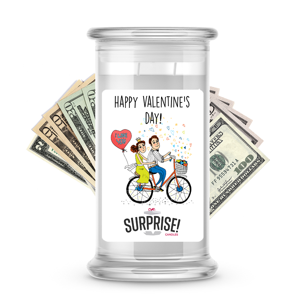 Happy Valentine's Day | Valentine's Day Surprise Cash Candles