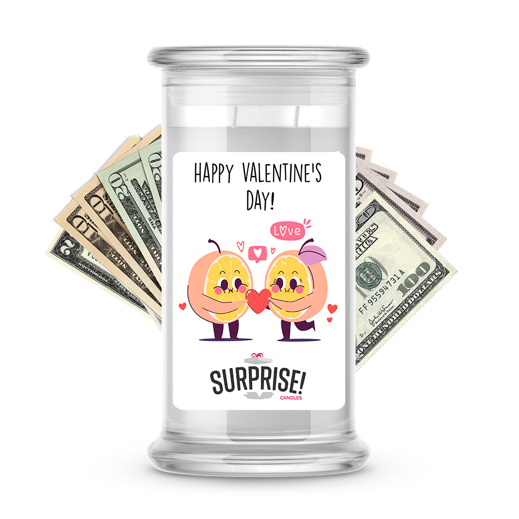 Happy Valentine's Day | Valentine's Day Surprise Cash Candles