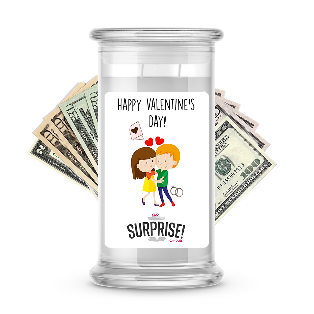 Happy Valentine's Day | Valentine's Day Surprise Cash Candles