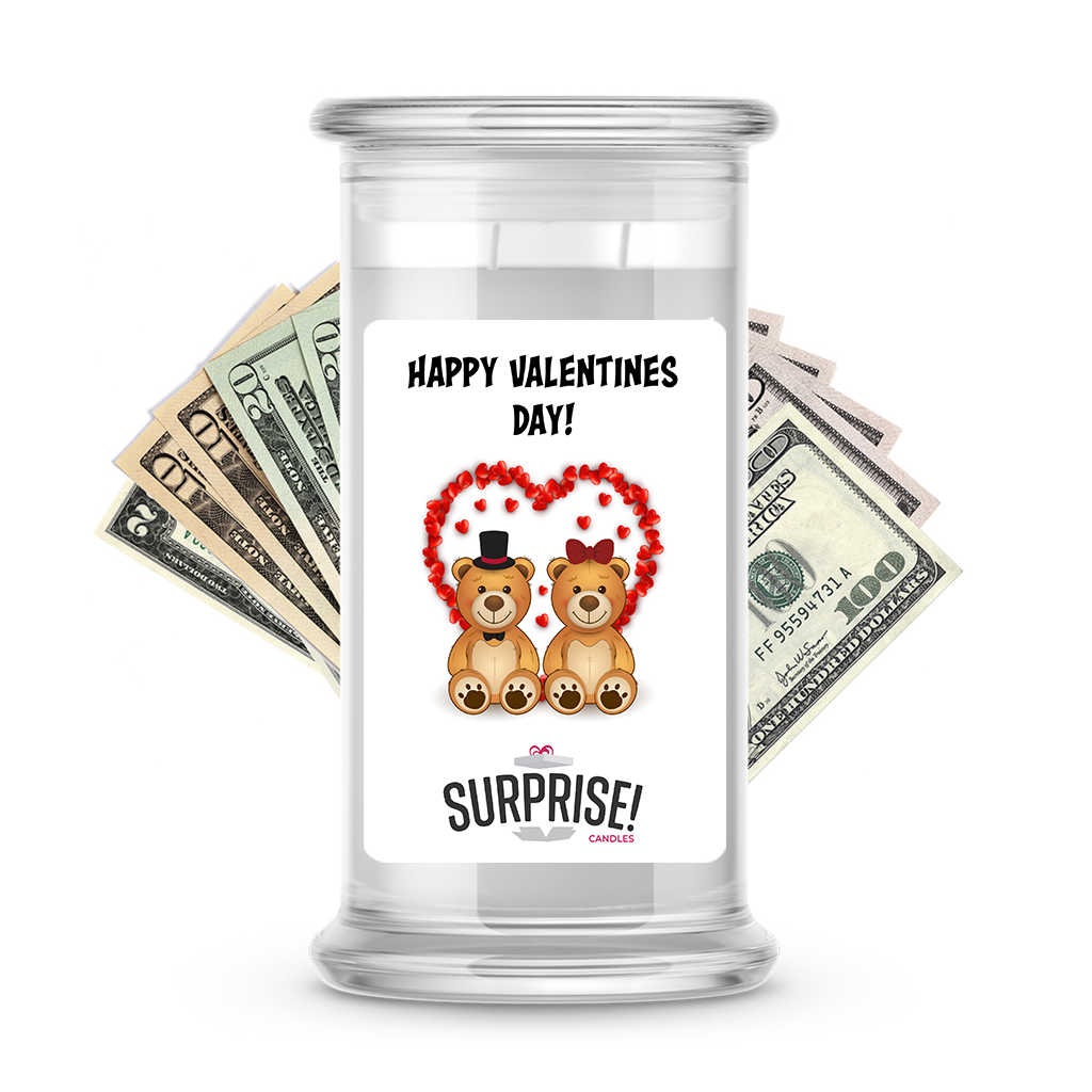 Happy Valentine's Day | Valentine's Day Surprise Cash Candles