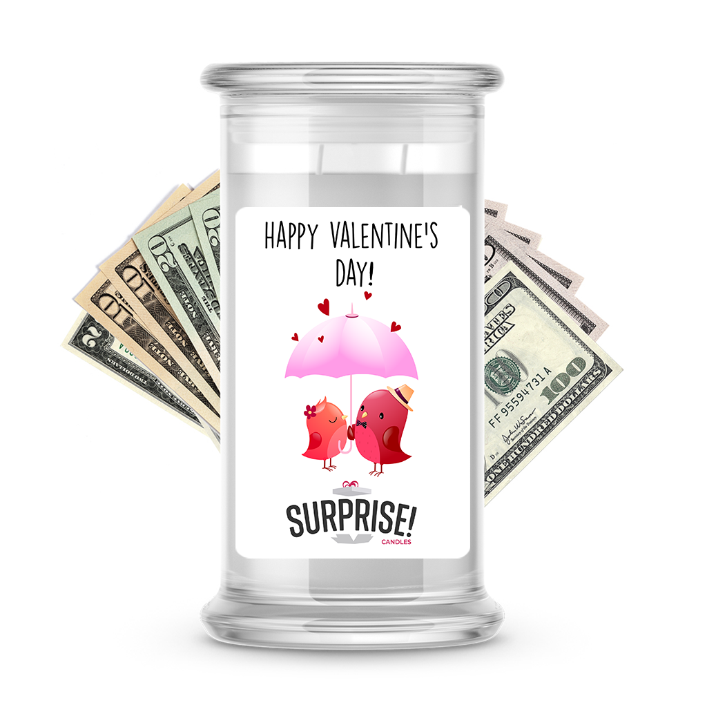 Happy Valentine's Day | Valentine's Day Surprise Cash Candles