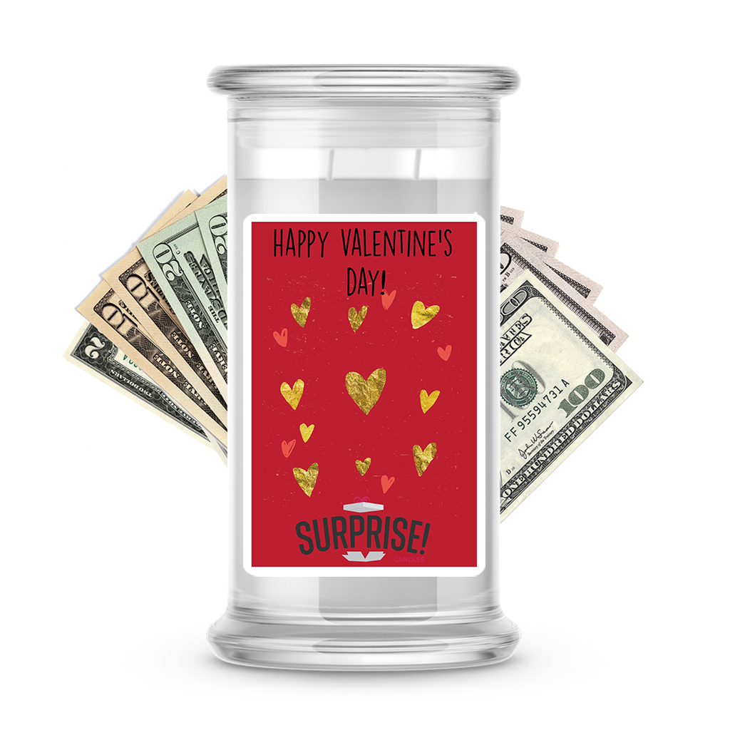 Happy Valentine's Day | Valentine's Day Surprise Cash Candles