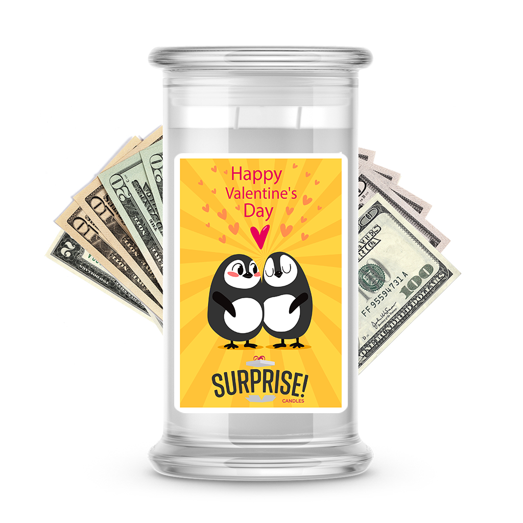 Happy Valentine's Day | Valentine's Day Surprise Cash Candles