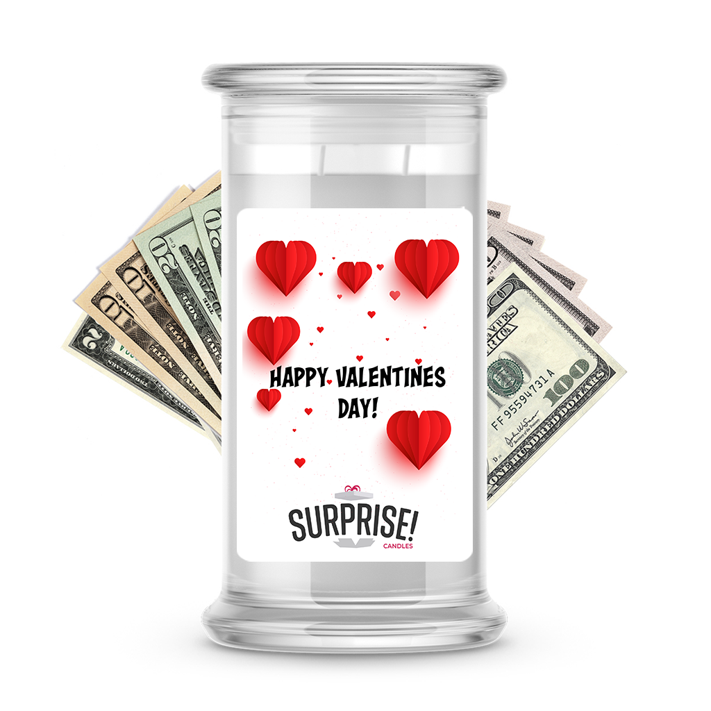 Happy Valentine's Day | Valentine's Day Surprise Cash Candles