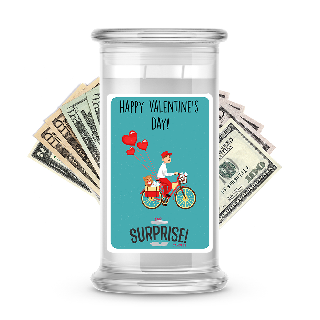 Happy Valentine's Day | Valentine's Day Surprise Cash Candles