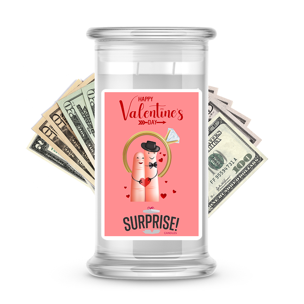 Happy Valentine's Day | Valentine's Day Surprise Cash Candles