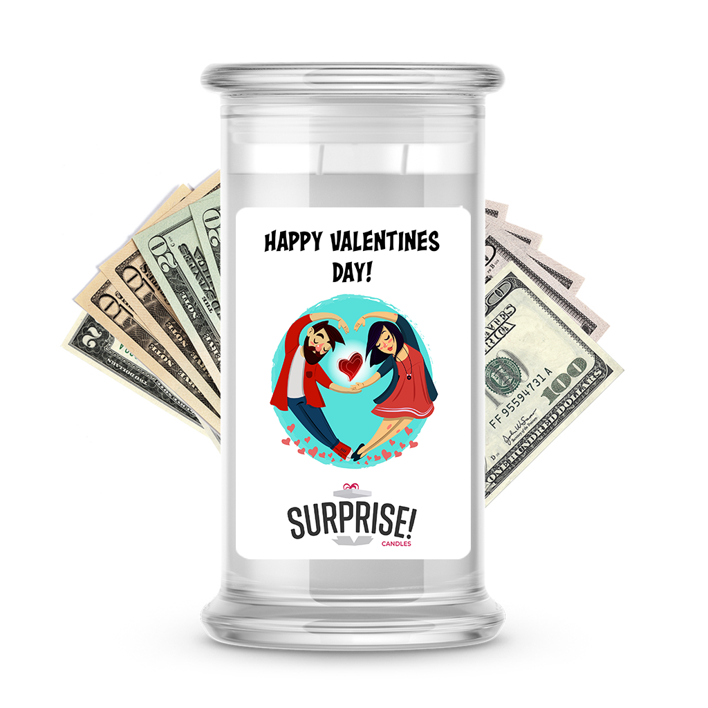 Happy Valentine's Day | Valentine's Day Surprise Cash Candles