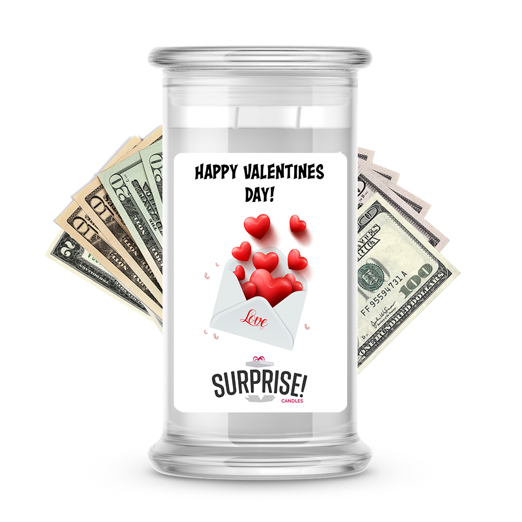 Happy Valentine's Day | Valentine's Day Surprise Cash Candles