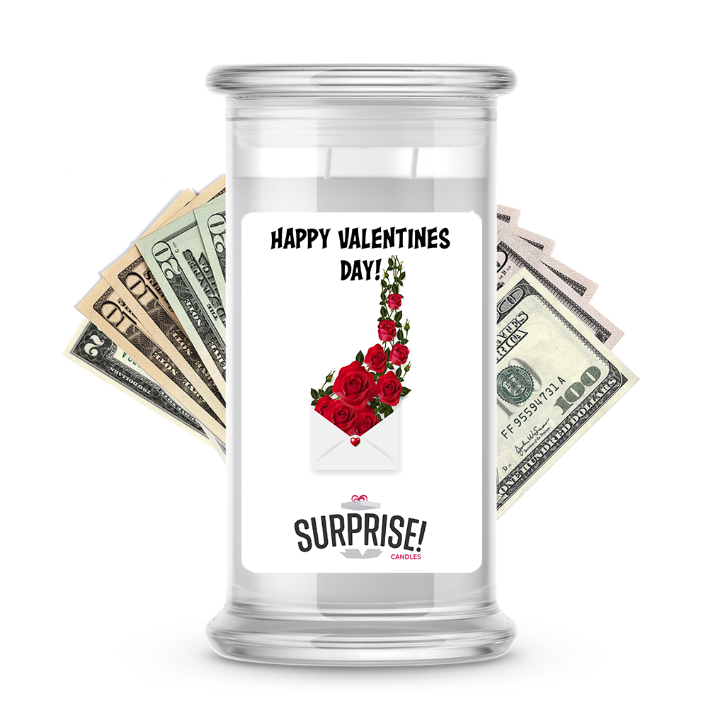 Happy Valentine's Day | Valentine's Day Surprise Cash Candles