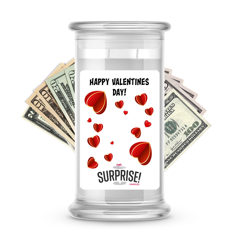 Happy Valentine's Day | Valentine's Day Surprise Cash Candles