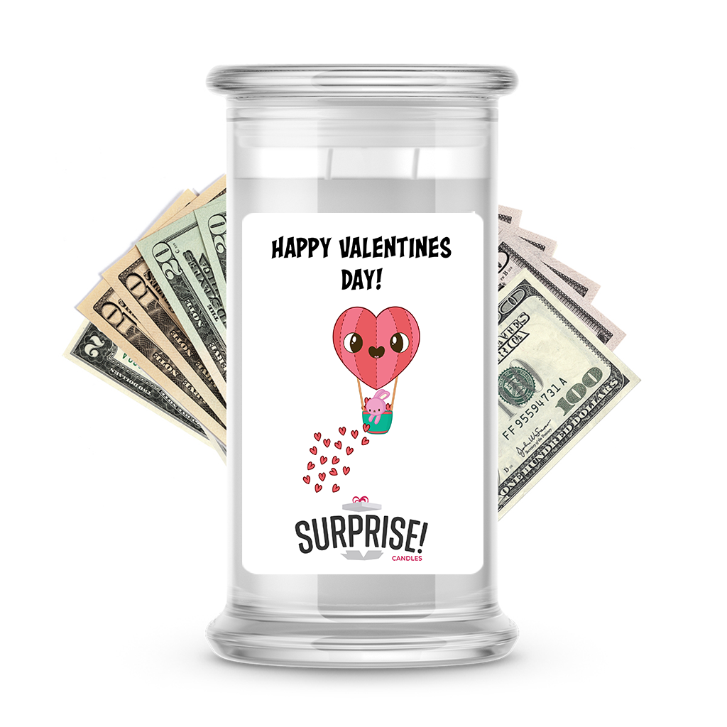 Happy Valentine's Day | Valentine's Day Surprise Cash Candles