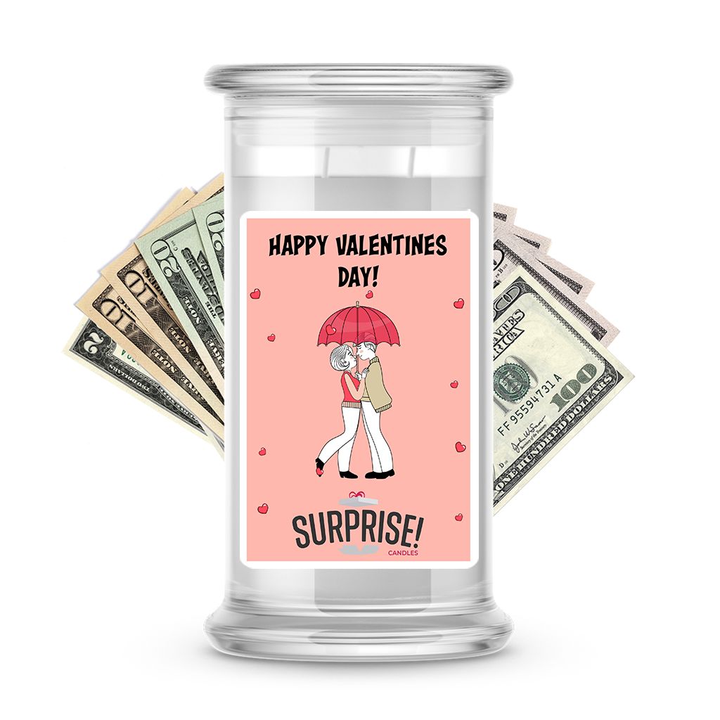 Happy Valentine's Day | Valentine's Day Surprise Cash Candles