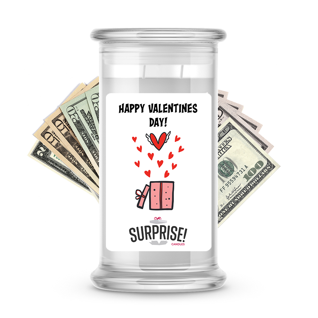 Happy Valentine's Day | Valentine's Day Surprise Cash Candles