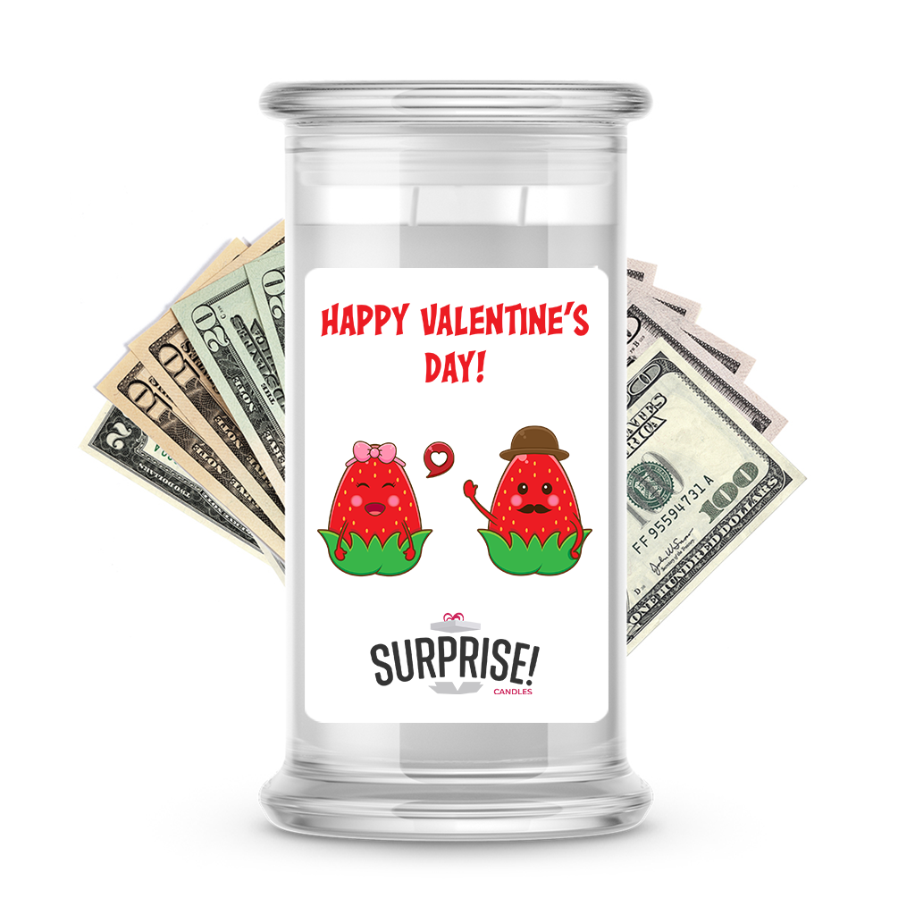 Happy Valentine's Day | Valentine's Day Surprise Cash Candles