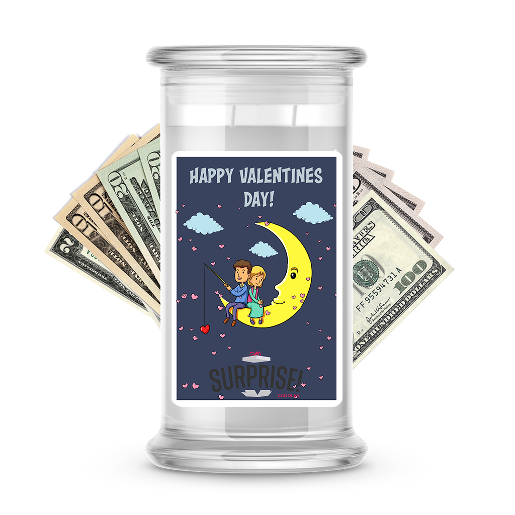 Happy Valentine's Day | Valentine's Day Surprise Cash Candles