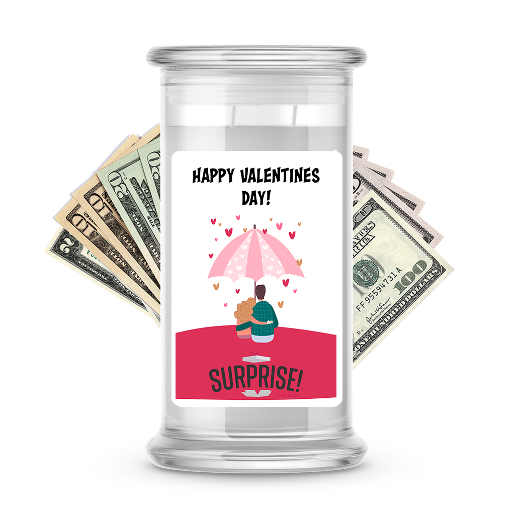 Happy Valentine's Day | Valentine's Day Surprise Cash Candles