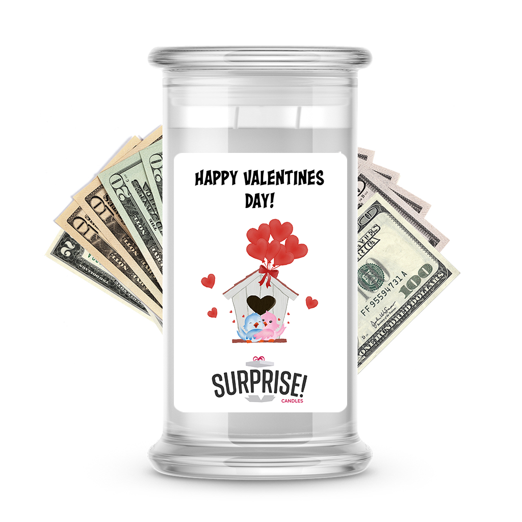 Happy Valentine's Day | Valentine's Day Surprise Cash Candles